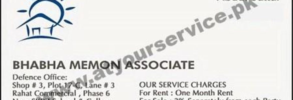 Bhabha Memon Associate – Rahat Commercial, DHA Phase 6, Karachi