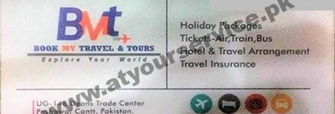 Book My Travel & Tours – Deans Trade Centre, Mall Road, Cantt, Peshawar