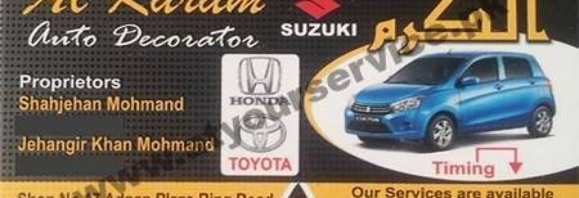Al Karam Autos Decoration – Adnan Plaza, Ring Road, Peshawar