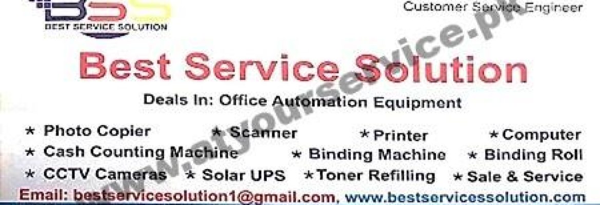 Best Service Solution – Raza Plaza, Asghar Mall Road, Rawalpindi