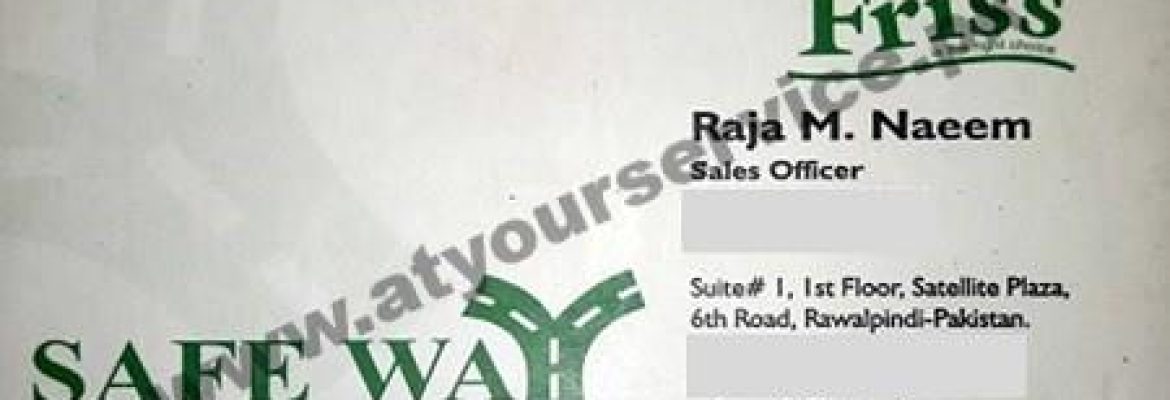 Safe Way Food & Beverage Industries – Satellite Plaza, 6th Road, Rawalpindi