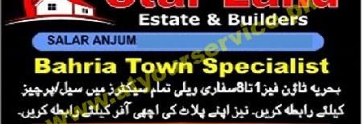 Star Land Estate & Builders – Attar Heights, Phase 8, Bahria Town, Rawalpindi