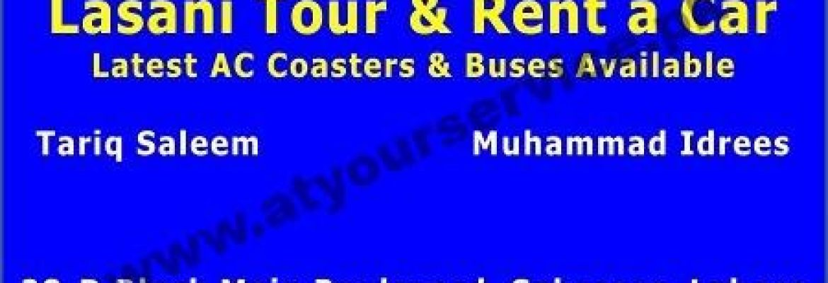 Lasani Tours & Rent A Car – Main Boulevard, Sabzazar, Lahore