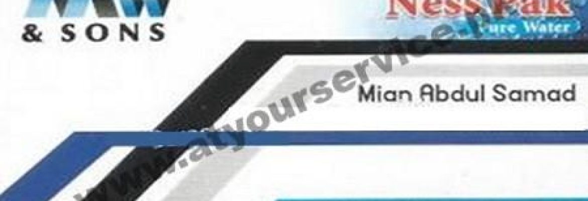 M W & Sons (New Ness Pak Pure Water) – Azam Market, Eidgah Road, Sargodha