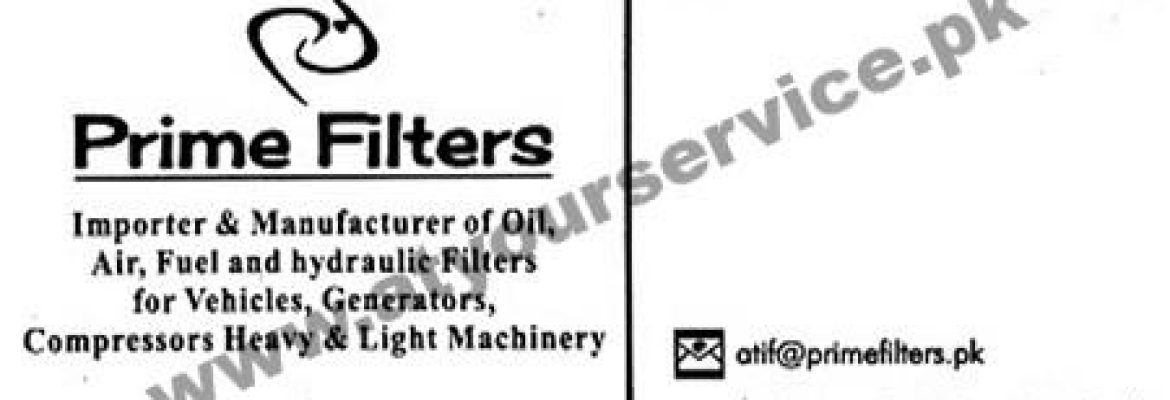 Prime Filters – Al Majeed Market, Gawalmandi, Rawalpindi