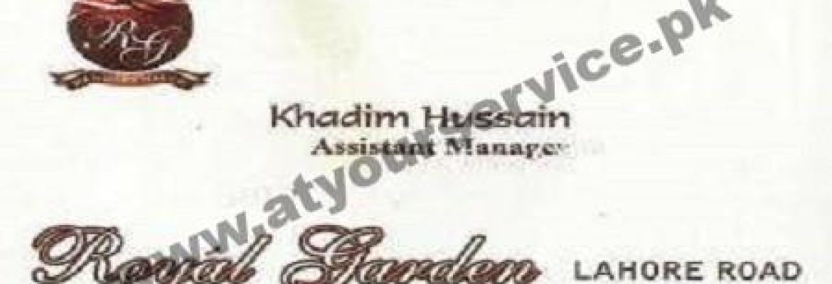 Royal Garden Banquet Hall – Lahore Road, Sargodha