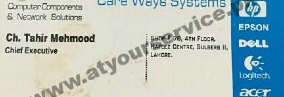 Care Ways Systems – Hafeez Centre, Main Boulevard, Gulberg III, Lahore