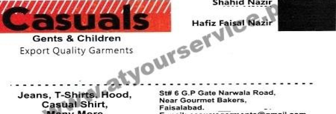 Casuals Gents & Children – Narwala Road, Faisalabad