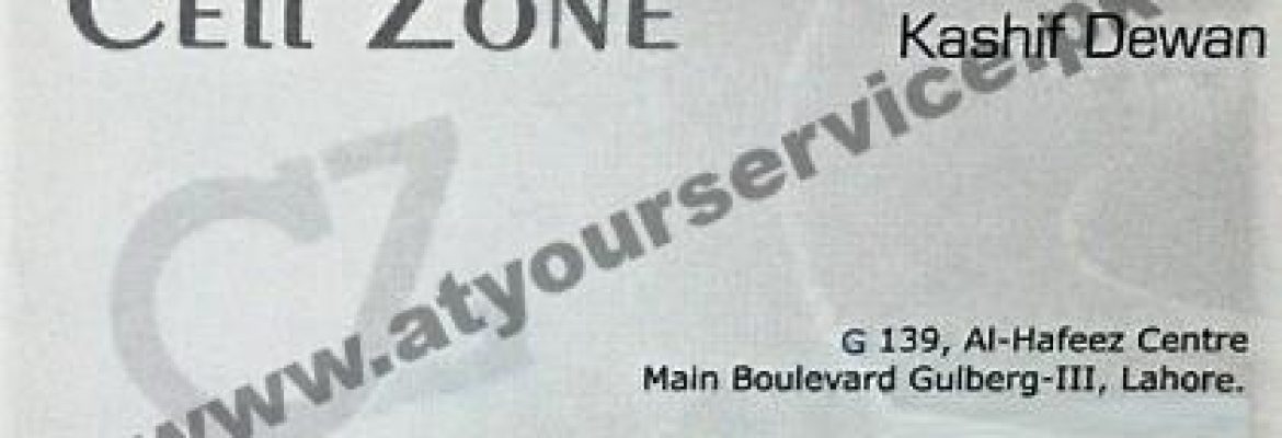 Cell Zone – Hafeez Centre, Main Boulevard Gulberg III, Lahore