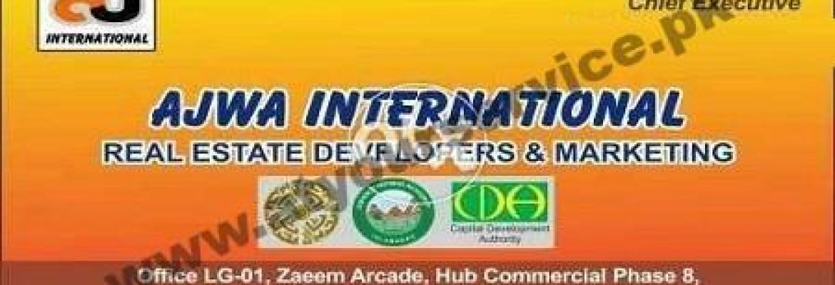 Ajwa International – Zaeem Arcade, Hub Commercial, Phase 8, Bahria Town, Islamabad