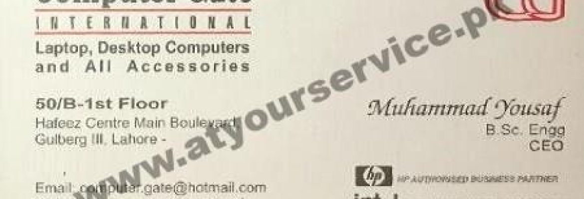 Computer Gate International – Hafeez Centre, Main Boulevard, Gulberg III, Lahore