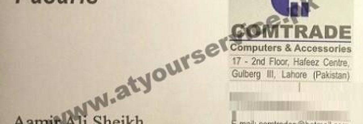 Comtrade – Hafeez Centre, Main Boulevard Gulberg III, Lahore