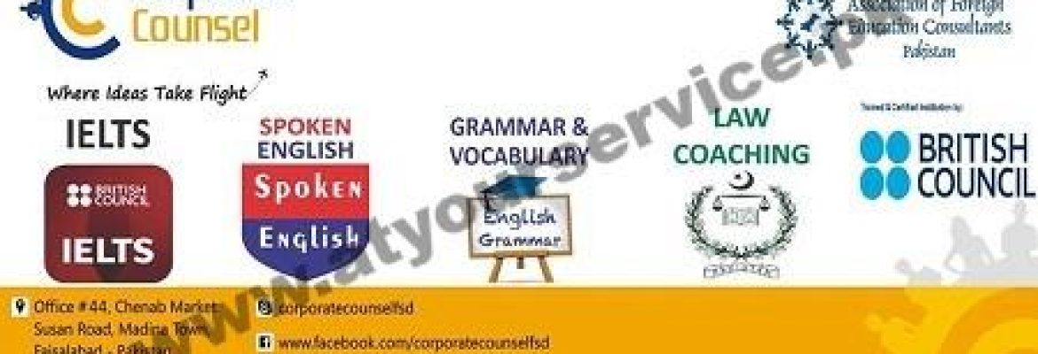 Corporate Counsel – Chenab Market, Susan Road, Madina Town, Faisalabad