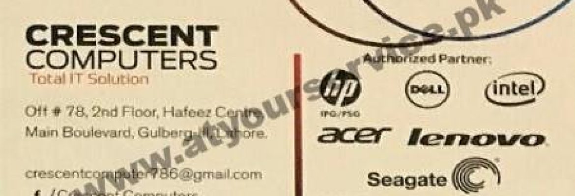 Crescent Computers – Hafeez Centre, Main Boulevard Gulberg III, Lahore