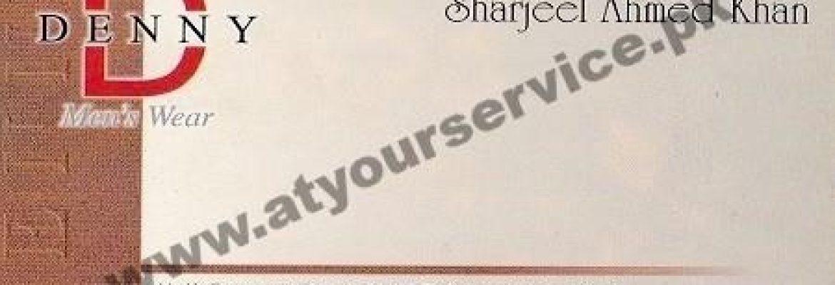 Denny Men’s Wear – Ripple Plaza, D Ground, Faisalabad