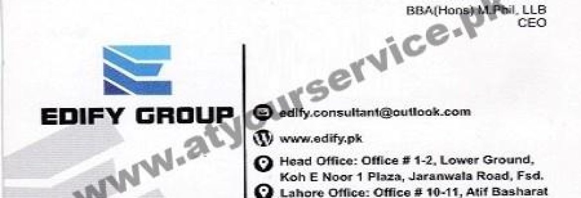 Edify Group – Koh e Noor 1, Jaranwala Road, Faisalabad