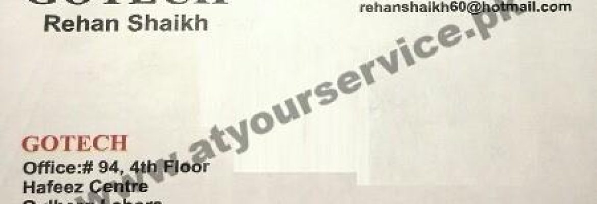 GoTech – Hafeez Centre, Main Boulevard Gulberg III, Lahore