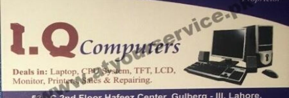 I Q Computers – Hafeez Centre, Main Boulevard Gulberg III, Lahore