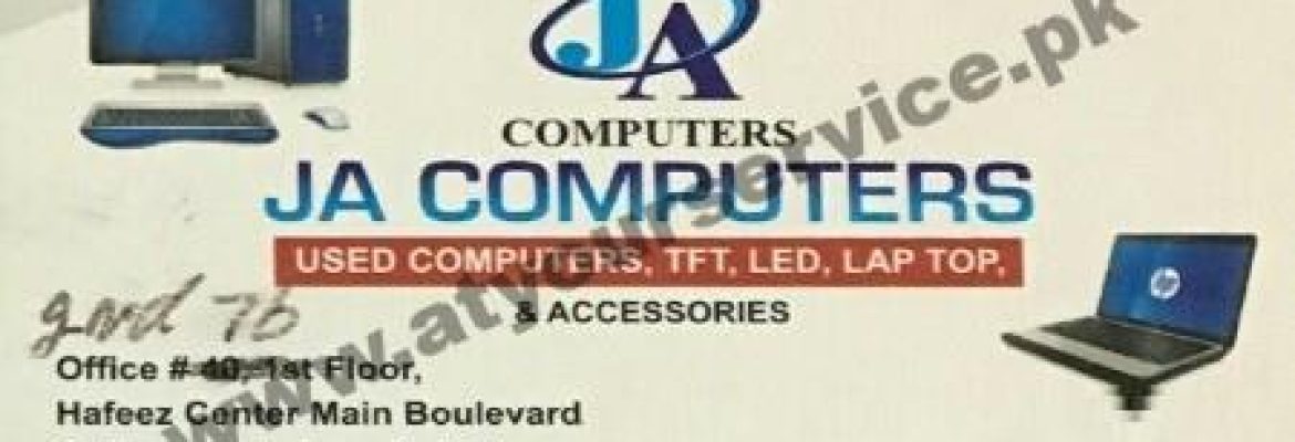 JA Computers – Hafeez Centre, Main Boulevard Gulberg III, Lahore