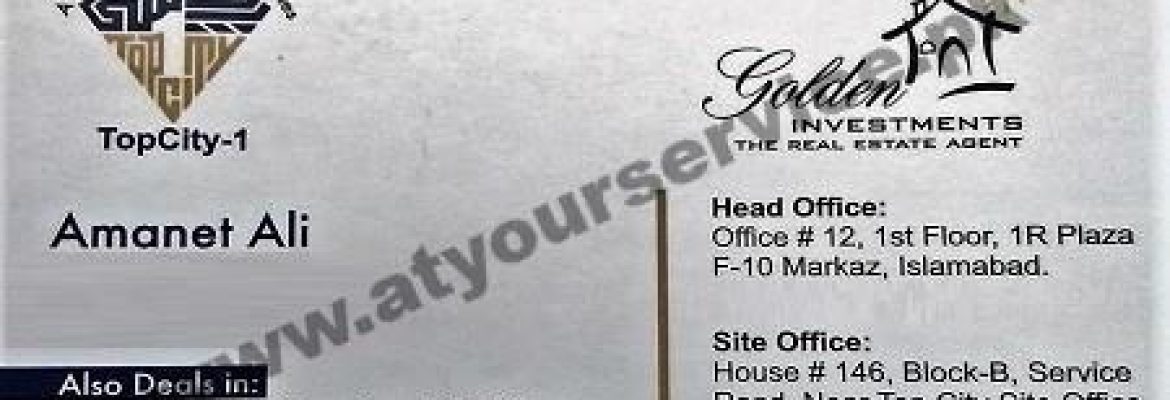 Golden Investments – 1R Plaza, F10 Markaz, Islamabad