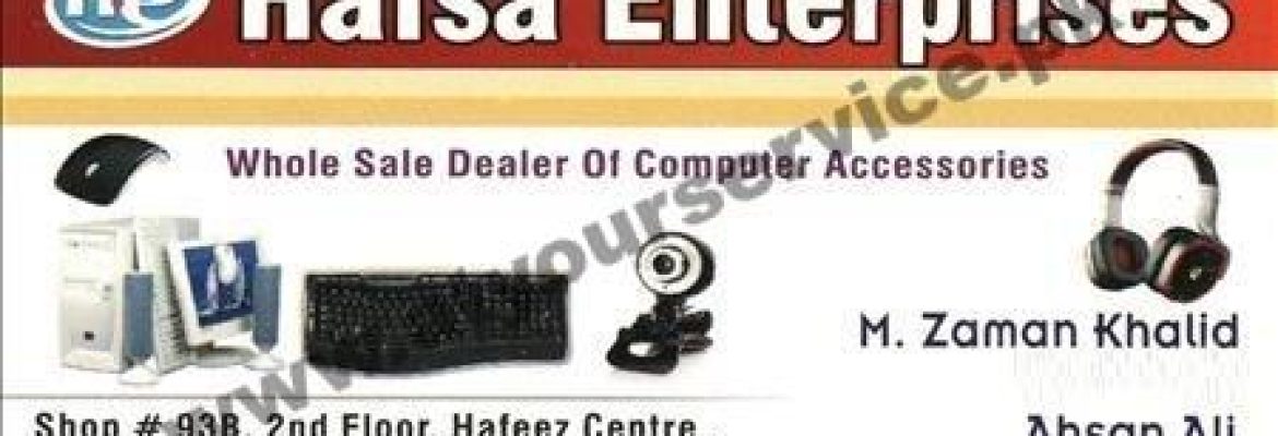 Hafsa Enterprises – Hafeez Centre, Main Boulevard, Gulberg III, Lahore