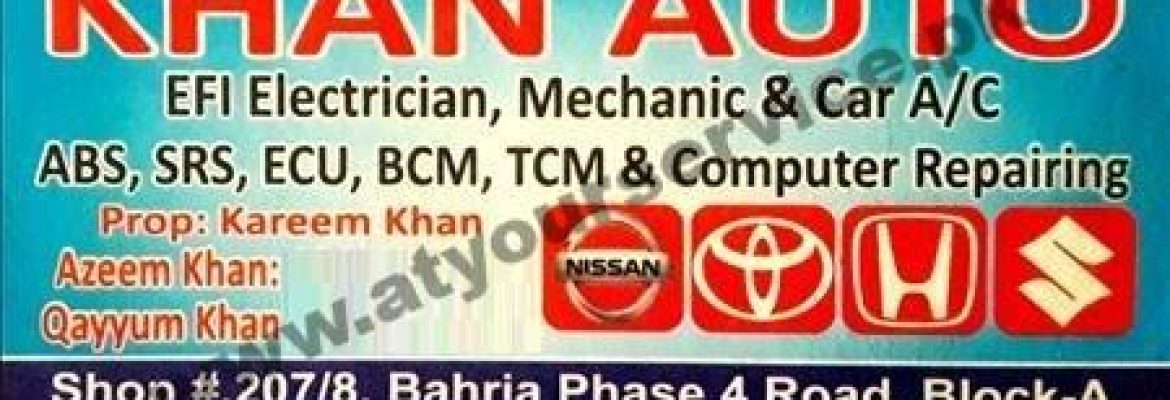 Khan Auto – Main Road, Block A, National Police Foundation, Islamabad