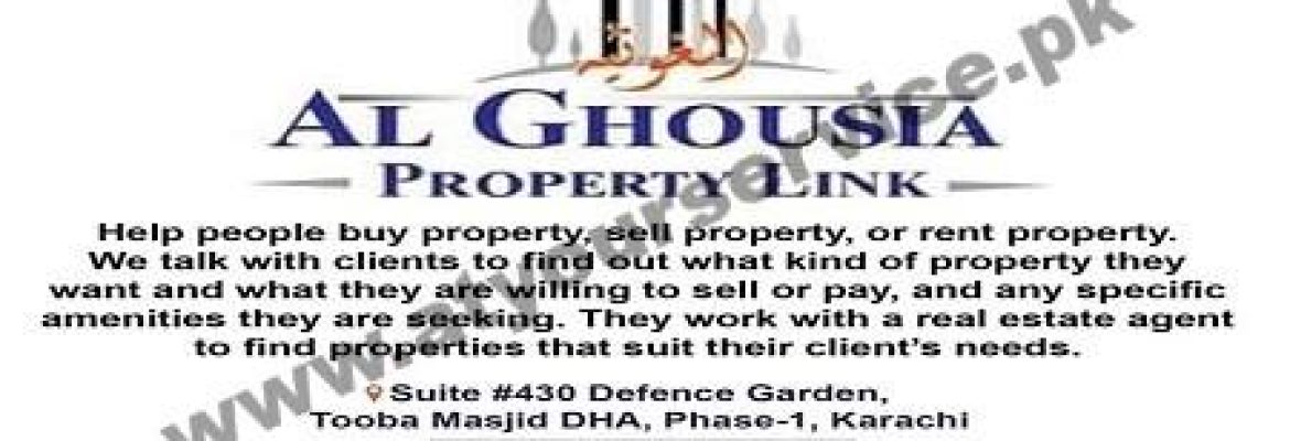 Al Ghousia Property Link – Defence Garden, DHA Phase 1, Karachi