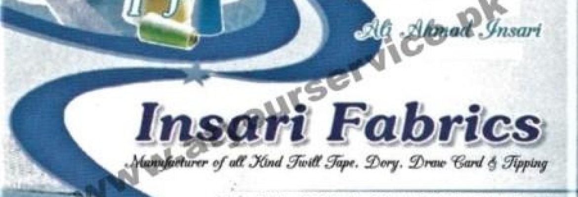 Insari Fabrics – Shabbir Shah Road, Jhumra Road, Faisalabad