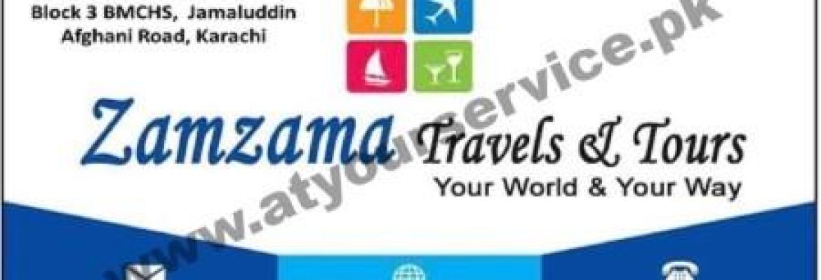 Zamzama Travel & Tours – Suleman Arcade, Jamal Uddin Afghani Road, BMCHS, Karachi