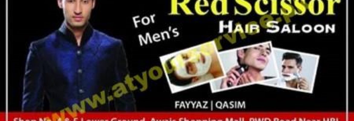 Red Scissor Hair Saloon – Awais Shopping Mall, Main Road, PWD, Islamabad