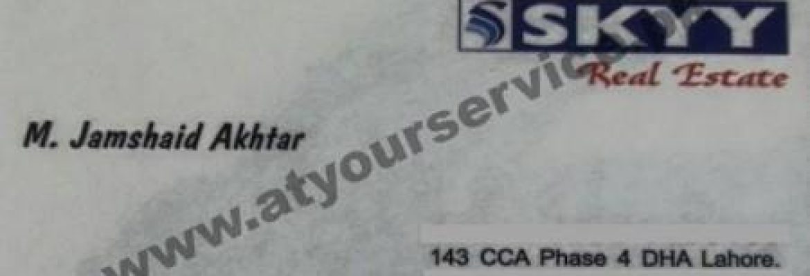 Sky Real Estate – CCA, DHA Phase 4, Lahore
