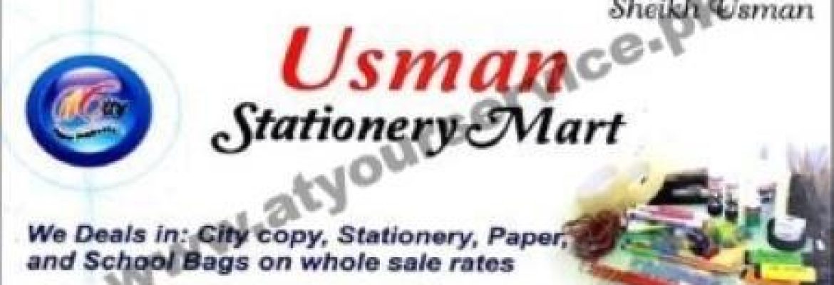 Usman Stationery Mart – M Market, Narankari Bazar, Rawalpindi
