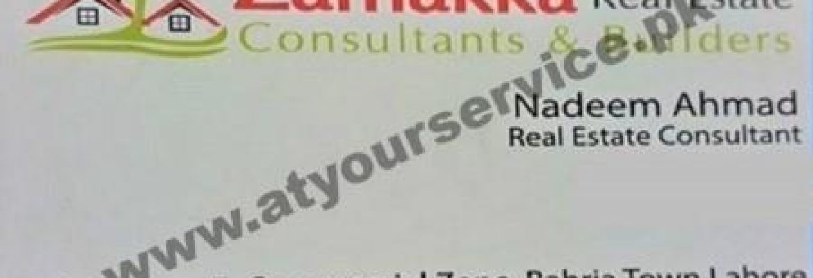 Zamakka Real Estate Consultants & Builders – Sector E, Commercial Zone, Bahria Town, Lahore