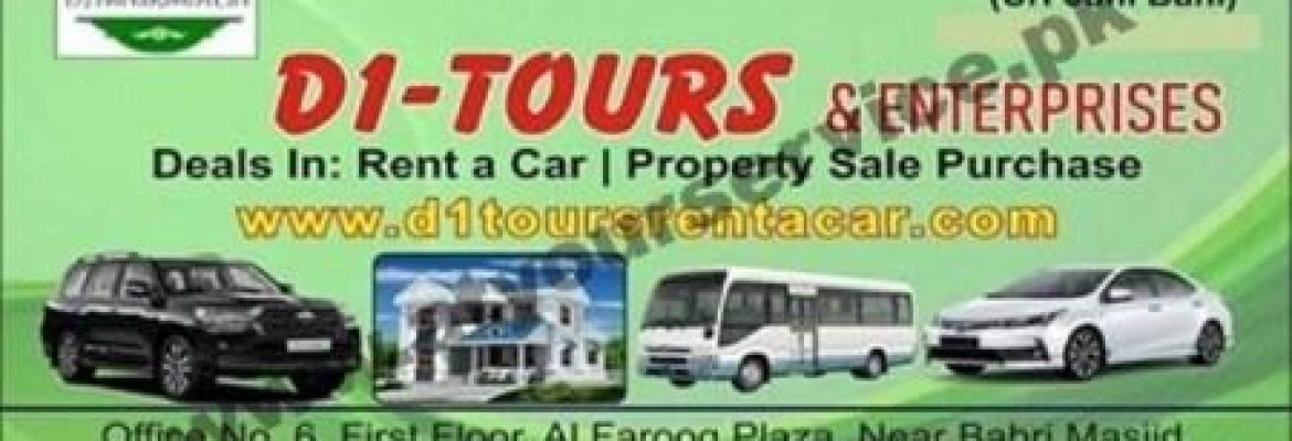 D1 Tours & Enterprises – Al Farooq Plaza, G10 Markaz, Islamabad