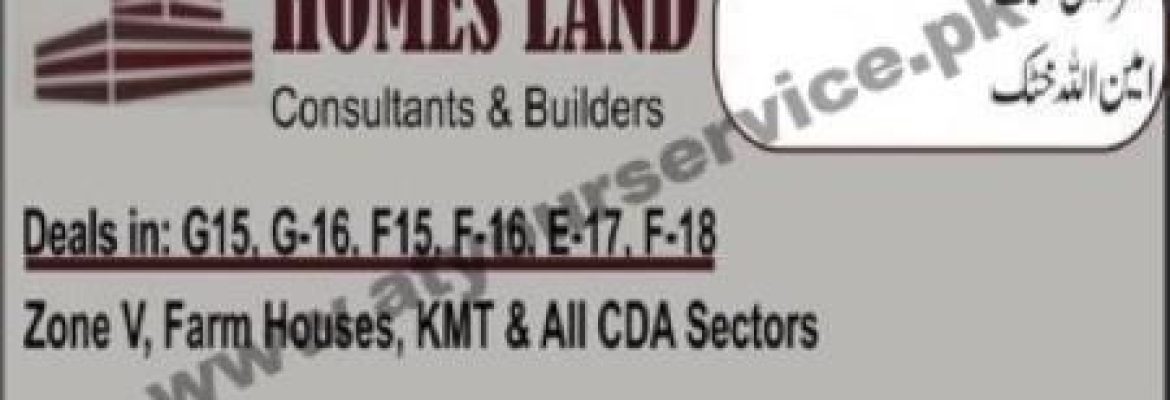 Homes Land Consultants & Builders – Nomi Arcade, G15 Markaz, Islamabad