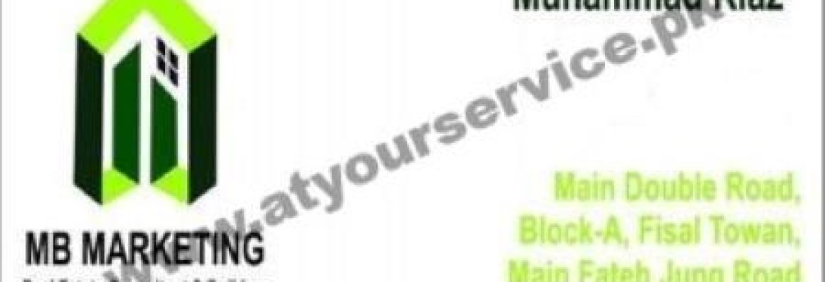 MB Marketing Real Estate Consultants & Builders – Block A, Faisal Town, Fateh Jang Road, Islamabad
