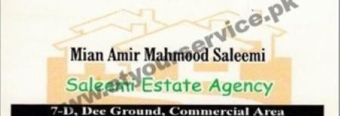 Saleemi Estate Agency – Commercial Area, D Ground, People’s Colony 1, Faisalabad