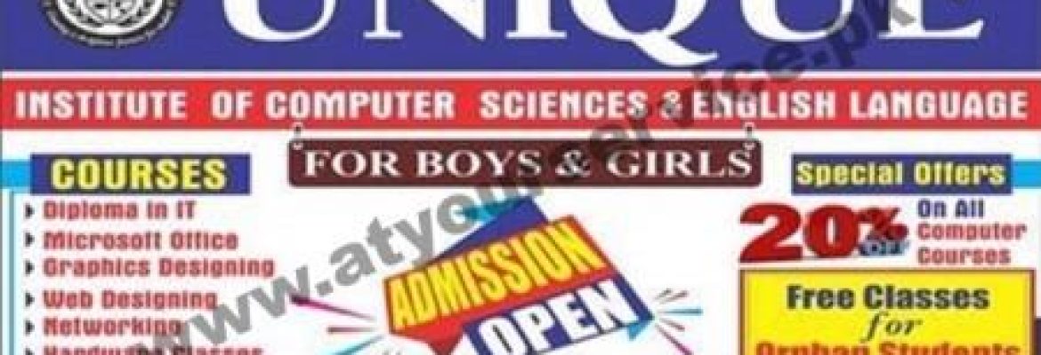 Unique Institute of Computer Sciences & English Language – Khayam Plaza, Mardan Road, Swabi