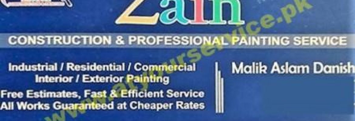 Zain Construction & Painting Services – Haji Jan Street, Kamalabad, Rawalpindi
