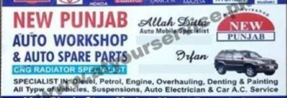 New Punjab Auto Workshop & Auto Spare Parts – Block A, Store Market, Model Town, Lahore