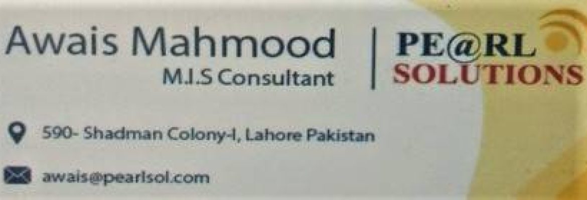 Pearl Solutions (Pvt.) Ltd – Shadman I, Lahore