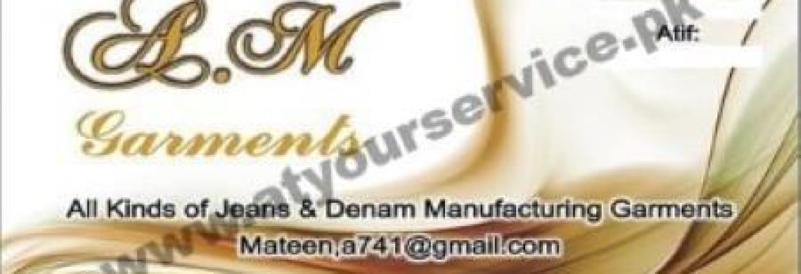 AM Garments – K Area, Khaddi Stop, Korangi No. 5, Karachi