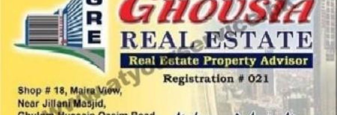 Ghousia Real Estate – Maira View, Ghulam Hussain Qasim Road, Garden West, Karachi