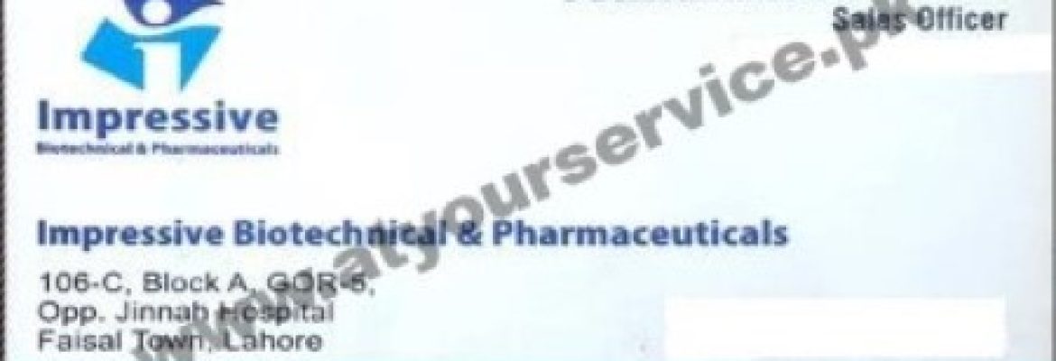 Impressive Biotechnical Pharmaceuticals – Maulana Shaukat Ali Road, Johar Town, Lahore