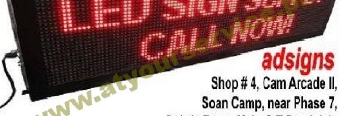 Adsigns, 3D LED Signboards & Moving Messages – Cam Arcade II, Sawan Camp, GT Road, Islamabad