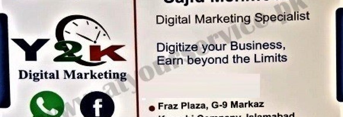 Y2K Digital Marketing – Faraz Plaza, Karachi Company, G9 Markaz, Islamabad