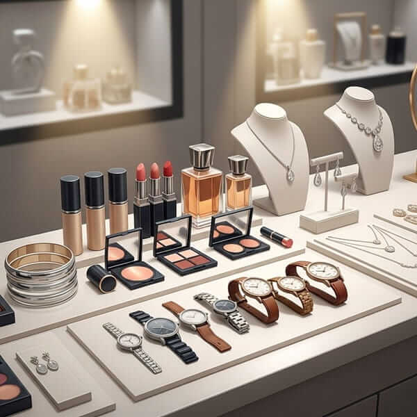Cosmetics, artificial jewelry, and watch stores in Pakistan