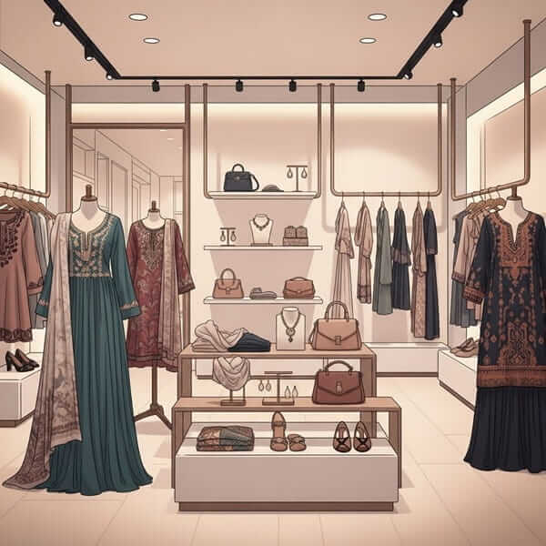 Women’s fashion stores in Pakistan offering clothing and accessories